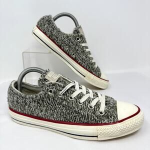 Converse CTAS Sneakers Womens 8 Gray White Knit Lace Up Shoes 545062C Casual